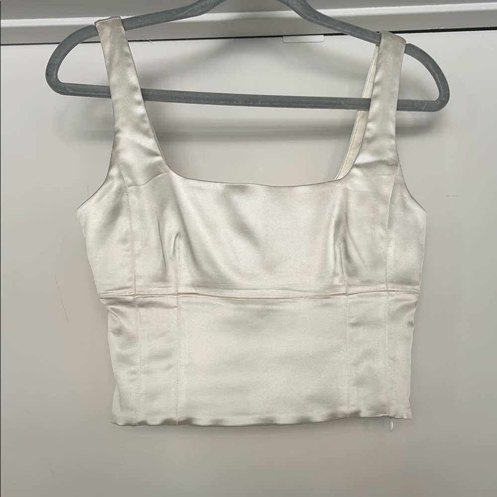 Aritzia Wilfred Satin Shine Bustier Top